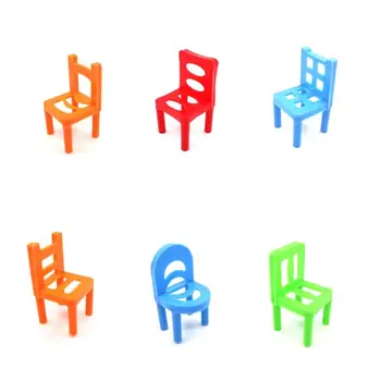 18pcs Mini Krēslu Līdzsvaru Bloki Rotaļlietu Plastmasas Montāžas Bloki Kraušanas Krēsli, Bērniem, Izglītojošo Ģimenes Spēli Balansēšanas Mācību Rotaļlietas