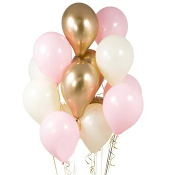12pcs/daudz Rozā Lateksa Balonu Chrome Red Hot Pink Sudraba Metāla Balonu Bērnu Dušas Dzimšanas dienas svinības, Kāzu Dekorācijas, Gaisa Globos