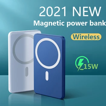10000mAh Portatīvie Mini Magnētisko Wireless Power Bank 15W Fast Charger Apple iphone13 12 Pro Max Mobilo Tālruni un Ārējo Akumulatoru