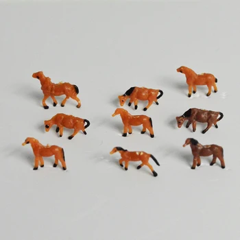 Modelis Rotaļlietas, 100gab 1:150 Krāsotas Lauksaimniecības Dzīvniekiem, Zirgiem, Miniatūras Statuja, Plastmasas Mēroga Dāvanu Kolekcija Imitētu Lauksaimnieka Darba