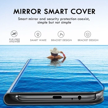 Smart Mirror Āda Flip Tālrunis Attiecas Case For Samsung Galaxy M52 M 52 2021 5G SM-M526BR 6.7