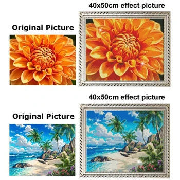 Liela izmēra attēlu ziedi dimanta Izšuvumi diy dimanta krāsošana mozaīkas glezna 3d cross stitch PP2647