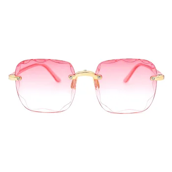 Jauns Liela Izmēra Slīpumu, Bezrāmju Laukumā Saulesbrilles Sieviešu Modes Vilnis Malas Lielgabarīta Visu atbilst Augstas Kvalitātes Saules Brilles 2021