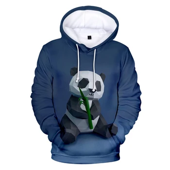 Gudrs Panda Hoodies Dzīvnieku 3D Drukas Streetwear Vīriešu un Sieviešu Krekls, Zēns, Meitene Modes kawaii pelēkā vārna Bērniem Harajuku Top Vīriešu Apģērbs