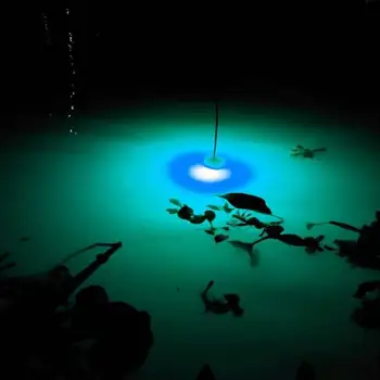 Mini Zvejas Vilinājums Gaismas LED Dziļi Piliens Zemūdens Acu Formas Zvejas Kalmāru Zvejas Ēsmas Gaismas Lure, Lai Piesaistītu Zivis