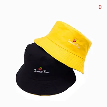 Unisex Vēstuli Izšūti Double-sided Zvejnieka Cepure Spaini Cepures tīrtoņa Krāsu Kāpšanas Ārā Saule-izturīgs Šiks Cepure