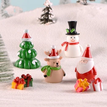 Ziemassvētku Miniatūras Sniegavīrs Ziemassvētku Vecīša Pasaku Dārzs Miniatūras Pasaku Skaitļi Piederumi Figūriņas Apdare Mikro Ainavas