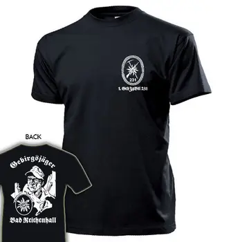 2019 Karstā pārdošanas Modes T krekls 1 GebJgBtl 231 Bad Reichenhall Gebirgsjagerbataillon Wappen Wk Tee krekls