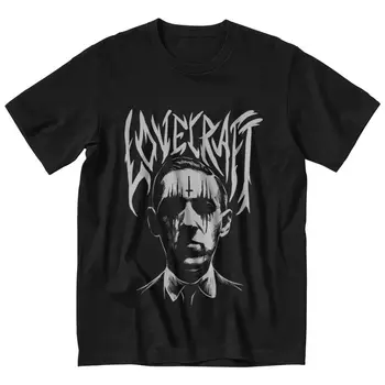 Autors Cthulhu T Vīriešiem Gadījuma Tees Top Kokvilnas T Krekls ar Īsām Piedurknēm Lovecraft Šausmu Filmas T-krekli, Dāvanu Idejas Drēbes