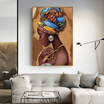 MomoArt Pilnu Kvadrātveida Dimanta Izšuvumi Āfrikas Sieviete, Dimanta Glezniecības Portreta Mozaīkas Attēlu Rhinestones Rokdarbi Sienas Māksla
