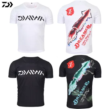 DAWA ir 2021. Zvejas Vasaras Apģērbu ar Īsām Piedurknēm Dziļūdens Sauļošanās Elpojošs Apģērbs, Anti-UV Ultrathin Zvejas Krekls