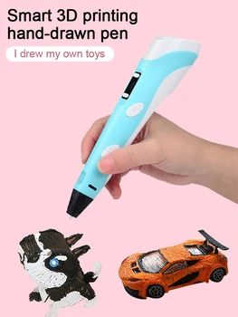 Jaunā 3D Drukāšanas Pildspalvu, LED Displejs, TAA Pavedienu 3D Printeri velce Bērniem, Bērnu Radošās DIY Dzimšanas dienas Dāvanu Drukāšana