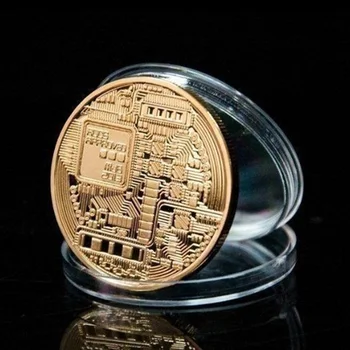 Monētas Bitcoin Monētas, Suvenīru Zelta Pārklājumu Bitcoin Monētas Kolekcionējamus Vākšana Piemiņas Bitu Monētas BTC Metāla Antīks Imitācija