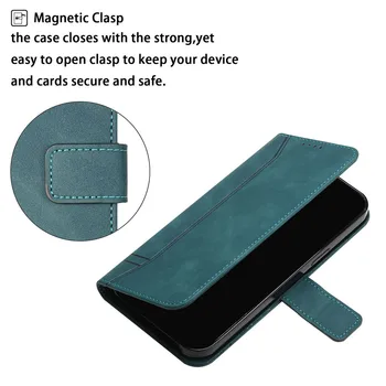 Magnētiskā āda Flip Maciņš Telefonu Gadījumos Luksusa Retro Biznesa Stils par Oppo Realme 8 Pro Realme 8Pro Telefonu Gadījumā Segtu Coque
