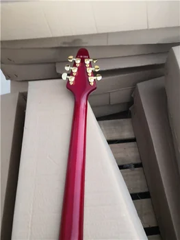 ķīnas ģitāra rūpnieciski pielāgotu jauno Zaļo aļģu krāsu Vīna sarkanā krāsā, V shap Elektriskā Ģitāra 62
