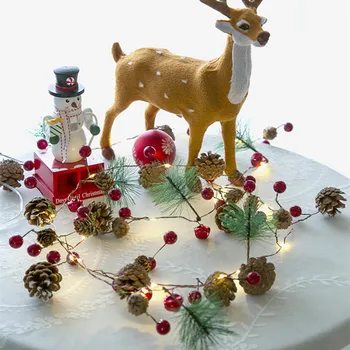 2m 20 Led Vara Stieples čiekurs Ziedi Led String Gaismas Ziemassvētku Dekoratīvie Āra Guļamistaba DIY Garland Holiday Pasaku Gaismas