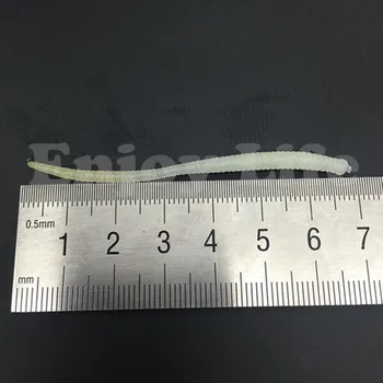 36Pcs*7cm/0,4 g Mīksta Zvejas Lures Ēsmas Tārps Forele Bionisko Zvejas Maggot Earthwom PVC Insektu Par makšķeres