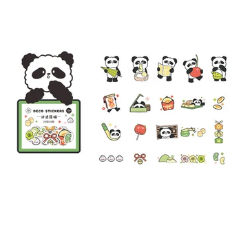 40 gab./Iepak Kawaii Panda Ģimenes Washi Papīra Dekoratīvās Uzlīmes
