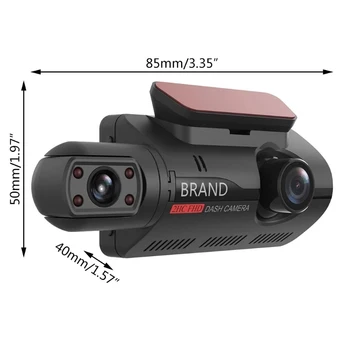 Dubultā Objektīva Auto DVR Dash Cam Video Reģistratoru, G-Sensors, 1080P Priekšā Un Iekšā Kamera Auto Multimēdiju Atskaņotāju, Auto, Auto Piederumi