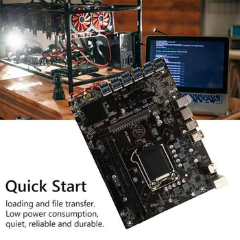 KARSTI B250C BTC Ieguves Mātesplati+G3900 CPU+VER009S Stāvvadu 12XPCIE, lai USB3.0 GPU Slots LGA1151 Atbalsta DDR4 RAM Mātesplati