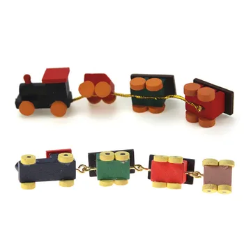 Jaunas Ielidošanas Koka Vilcieni Modeli, Rotaļlietas, Dāvanas Bērniem leļļu Namiņš Miniatūras Krāsotas Koka Rotaļlietas Vilcienu komplektu un Ratiņi ,Traktoru