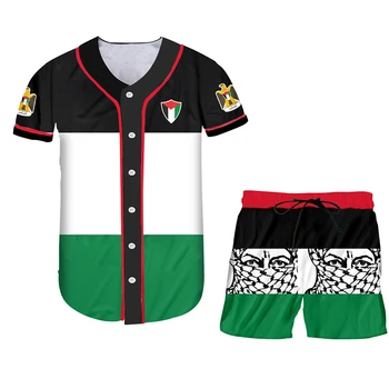OGKB Vīriešu Uzvalku Gadījuma 2-pc Komplekti Krekls Un Šorti Bezmaksas 3D Palestīnā Iespiesti Topi Palestīnā Šalle Meitene Vasaras Tracksuit Vairumtirdzniecība