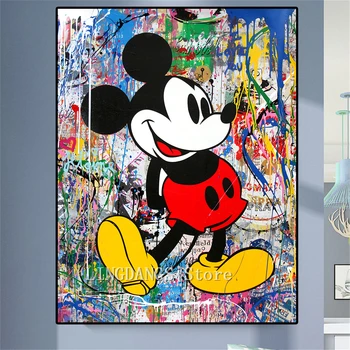 5D DIY Dimanta Krāsošana Disney Anotācija Mickey Mouse Grafiti Mākslas Donald Duck Dimanta Izšuvumi Mozaīkas Cross Stitch Mājas Dekoru