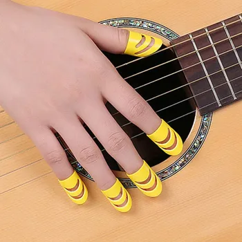 Ģitāra Daļa Pirkstu, Paceļ Īkšķi Ģitāra Cērtes Pikaps Ģitāra, Bass Fingerstyle Krāsains Rādītājpirkstu Ģitāra Pirkstu Gultiņa