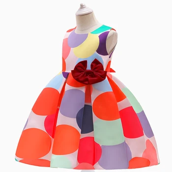 Lieldienu Drēbes Ir 2021. Jauno Bērnu Apģērbu Maz Meitene Kleitas, Vestes Meitenēm Princese Kleitas Polka Dot Printing Elegants Kleitas