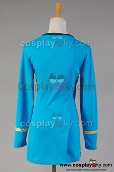 Zvaigzne Kostīmu Pārgājiens TOS Vienotu Nodokļa Kleita Sievietēm Kokvilnas Bule T-Krekls, Kleita Cosplay Halloween Karnevāla Apģērbs