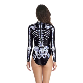 Jaunā šausmu balts skelets bikini Cosplay kostīmu Halloween kostīms sieviešu peldkostīmi šausmu animācijas performance apģērbi