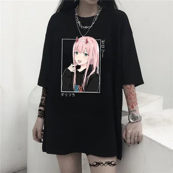 Harajuku Japāņu Anime T-krekls Unisex Manga Unisex Streetwear T-krekls Ikdienas Īsās Piedurknes Lielgabarīta T-krekls Dāmas