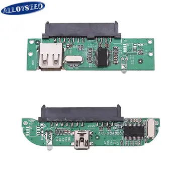 Jauns 2.5 collas USB 2.0 SATA 7 + 15 Pin Cietā Diska Adapteri Converter for 2.5