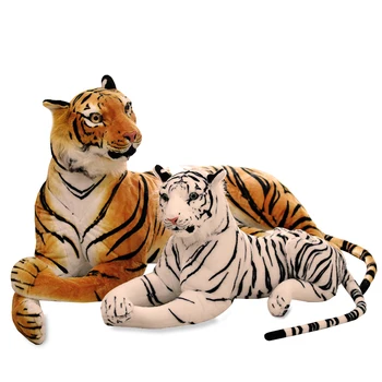 30-90cm Spilgti Tīģeris, Leopards, Plīša Rotaļlietu, Mīksto Savvaļas Dzīvnieku Simulācijas White Tiger Jaguar Lelle Bērniem, Bērnu Dzimšanas dienas Dāvanas