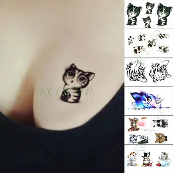Ūdensnecaurlaidīgus Pagaidu Tetovējumu Uzlīmes, panda, pūce zilonis dzīvnieku gaisa kuģa art tatto flash tetovējums viltus tetovējumi, lai mazulis vīrieši sievietes