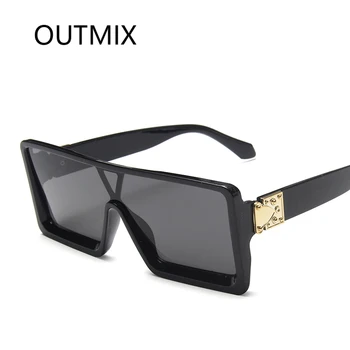 OUTMIX Jaunu Laukumā Saulesbrilles Vīriešu Modes Personalizētu Liels Rāmis, Saules Brilles Sievietēm Zīmola Dizainere UV400 Masculino Oculos De Sol
