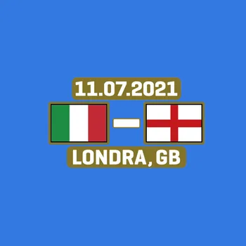 Ir 2021. Gala Itālija Mača Detaļas, Itālija Vs Anglija Siltuma Pārneses Drukāšanas
