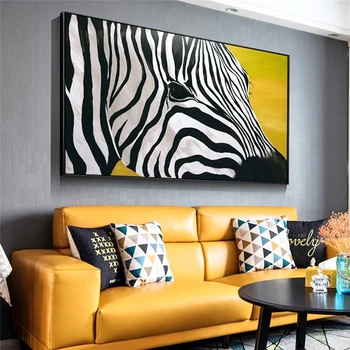 Ziemeļvalstu Melnā Un Baltā Zebra Audekls Mākslas Izdrukas, Plakāti Zebra Vadītājs Dzīvniekiem Sienas Gleznas Dzīvojamā Istaba Dekori