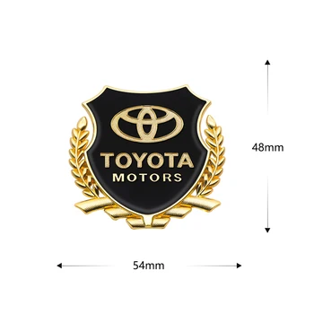 2gab 3D Metāla Automašīnu Sānu Durvis Žetons Pusē Dekoratīvās Uzlīmes Uzlīmes Toyota Corolla Yaris Avensis Rav4 Auris Automašīnu Aksesuāri