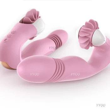 Bagāžnieka Vibrators Sievietes G-Spot Massager Masturbācija Seksa Rotaļlietu Silikona Dildo Klitoru Laiza Mēles Orgasma Pieaugušo Produkti 18