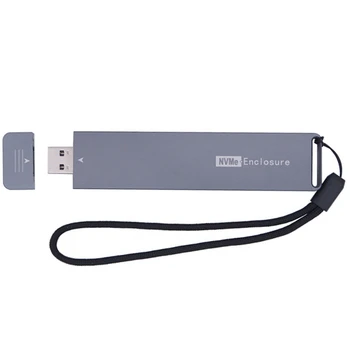 M2 SSD Gadījumā NVME Būra M. 2 USB TIPA A 3.1 SSD Adapteris NVME PCIE M Taustiņu SSD Diska Kaste