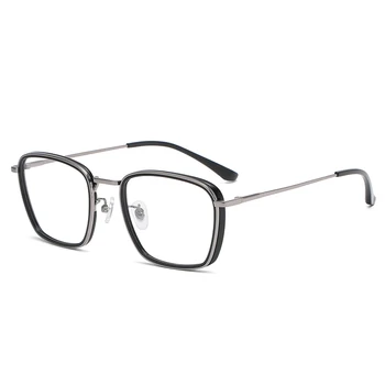 Reven Jate 3091 Tīra Titāna Briļļu Rāmis Vīriešu Vintage Laukumā Tuvredzība Optisko Recepšu Brilles Rāmis Vīriešiem Jaunas Brilles