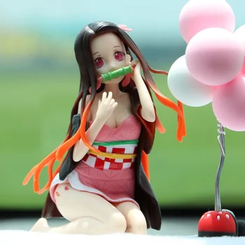 1 Gab. Karikatūra Anime Demon Slayer Cosplay PVC Modelis Ceļgaliem Versiju, Kamado Nezuko Seksīga Meitene Rīcības Attēls Rotaļlietu Kolekcija Dāvanas