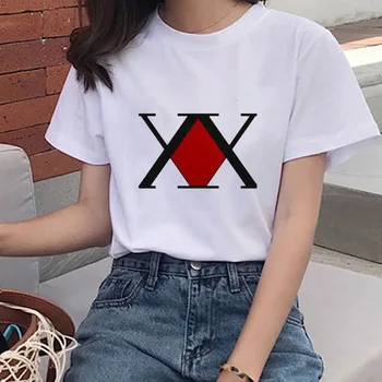Hunter X Hunter Print T-krekli Sieviešu T-krekls Vasaras Harajuku T-krekls O-veida kakla Īsām Piedurknēm Hisoka Morow T Anime HxH Tee