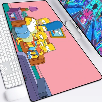 Anime Simpsons-s Peles Paliktņa HD Drukāt Spēlētājs Datoru Peles Mat Slēdzenes Malas peles paliktnis XXL Klaviatūras DATORU Peles Paklāji Spilventiņu Csgo