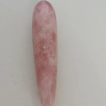 18 cm Dabas rozā kvarca kristāla zizli Personības rozā kvarca masāža stick Dārgakmens skaistums bārs Yoni Dziedināšanas dāvanu sievietēm