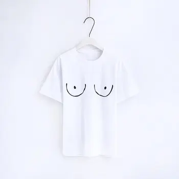 Sieviešu Sexy Topi Baltais Kokvilnas T-krekls Smieklīgi Dzelksnis Raksts Iespiests Īsās Piedurknes Zīmola O Kakla Modes Top T-krekli