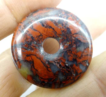 30mm dabīgā akmens Tirkīza Opal Kvarca kristāls tiger eye donut kulons par diy rotaslietu izgatavošana kaklarota Accessories12pcs A1