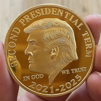 Donald J. Trumpis Piemiņas Žetons Reljefs Apšuvuma Suvenīru Monētu Kolekcijas Un Jaunā Gada Dāvanu Dekoratīvās Piemiņas Monētu
