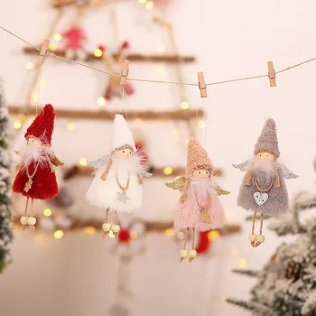 Ziemassvētku Rotājumi Cute Angel Lelles Karājas Kulons Navidad Ir 2021. Jauno Gadu Mājas Dekori Eglīšu Rotājumi Ziemassvētku Dāvanu Bērniem